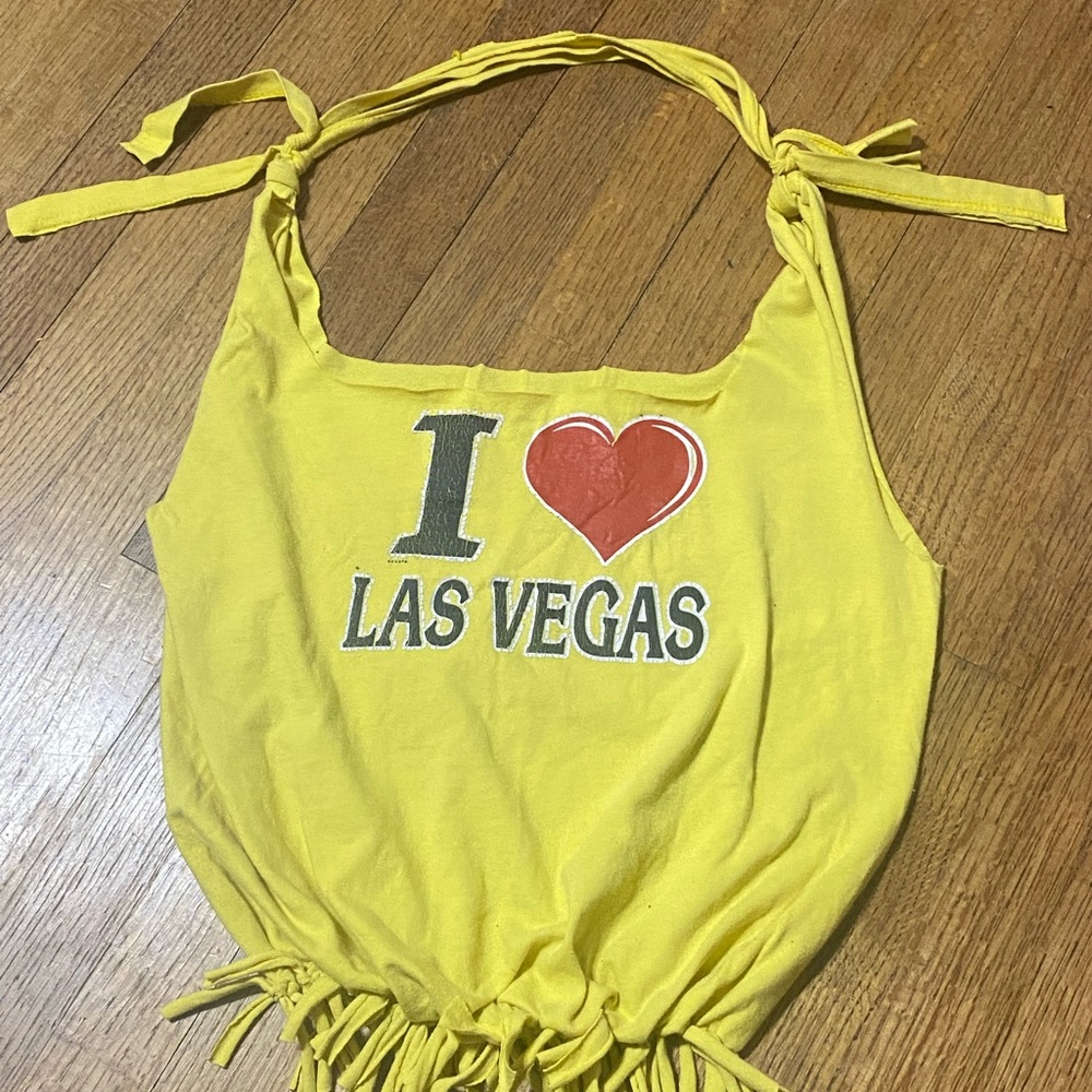 I love Las Vegas Yellow T-shirt Tote made by Hippie’s Rag Bags